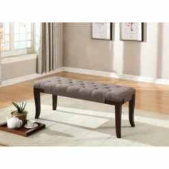 Hot Sale 🔔 Copper Grove Bloodroot Linon Tufted Ottoman Bench Brown 🎁