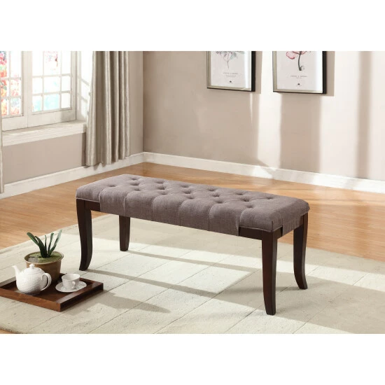 Hot Sale π Copper Grove Bloodroot Linon Tufted Ottoman Bench Brown π