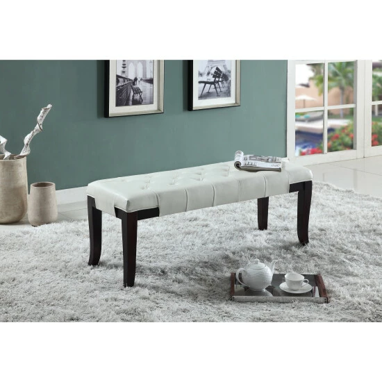 Hot Sale π Copper Grove Bloodroot Linon Tufted Ottoman Bench Brown π - Image 5