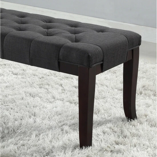 Hot Sale π Copper Grove Bloodroot Linon Tufted Ottoman Bench Brown π - Image 8