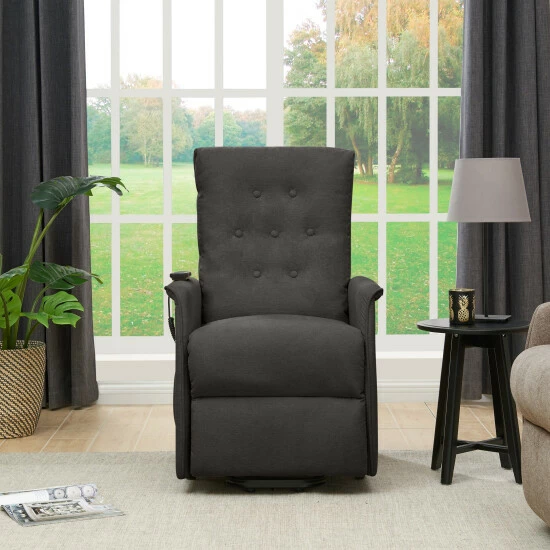 Best Sale π Copper Grove Warneton Velvet Power Recline And Lift Chair Medium Blue π― - Image 2