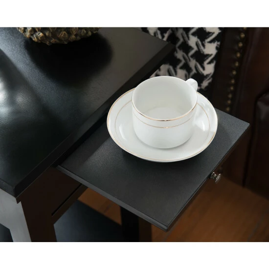 Best Pirce π Copper Grove Ballingall Black Side Table With Charging Station π - Image 4