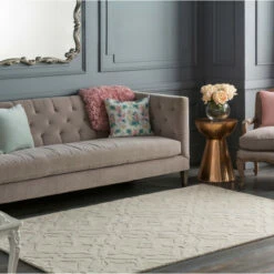 Best Sale ✔️ Copper Grove Rossferry Hand-loomed Wool Geometric Floral Area Rug Ivory 😀