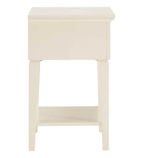 Best reviews of 😀 Copper Grove Bons White Finish Beige Linen Drawer Face 1-drawer Nightstand ✔️ - Image 4