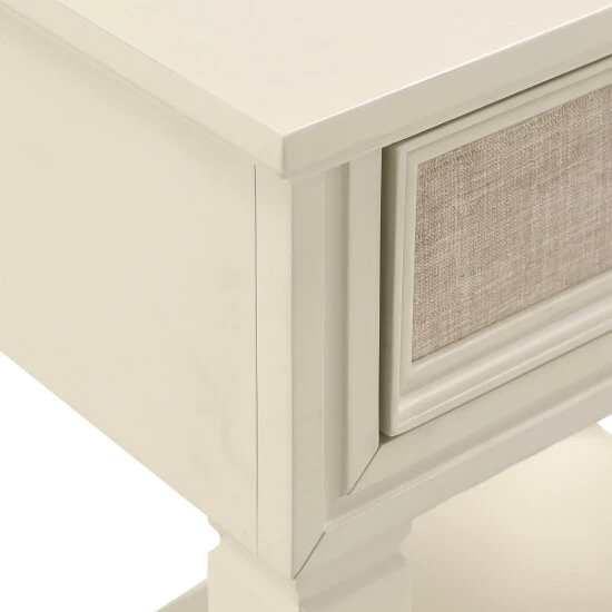 Best reviews of 😀 Copper Grove Bons White Finish Beige Linen Drawer Face 1-drawer Nightstand ✔️ - Image 5