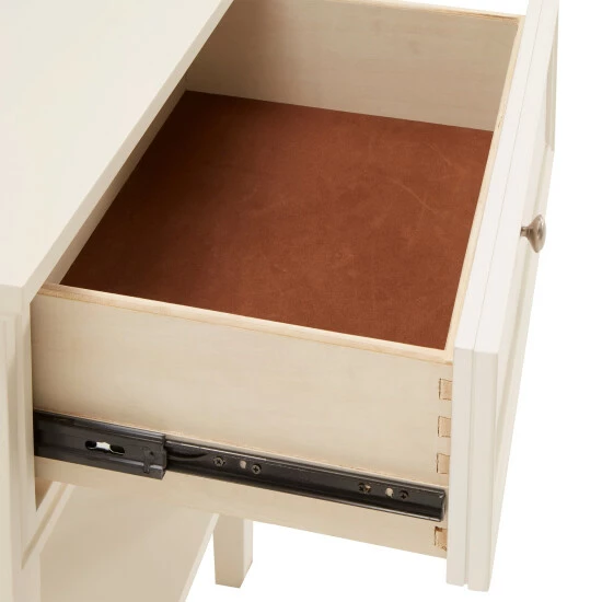 Best reviews of 😀 Copper Grove Bons White Finish Beige Linen Drawer Face 1-drawer Nightstand ✔️ - Image 6
