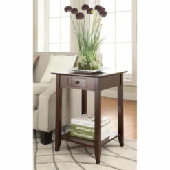 Best Pirce π Copper Grove Aubrieta Single Drawer End Table Driftwood/white π