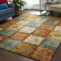 Cheapest 😉 Copper Grove Bienville Rustic Floral Patchwork Tile Area Rug Multi 😍