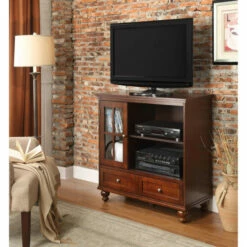 Best deal 🔥 Copper Grove Angelina TV Stand With 2 Drawers And Cabinet Cherry ⭐