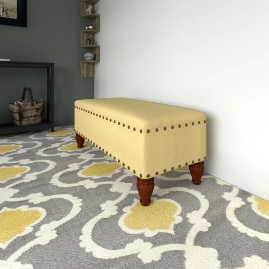 Hot Sale β Copper Grove Muscari Upholstered Storage Bench With Nailhead Trim Orange And Cream Medallion π