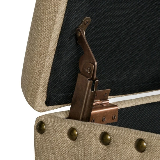 Hot Sale β Copper Grove Muscari Upholstered Storage Bench With Nailhead Trim Orange And Cream Medallion π - Image 3