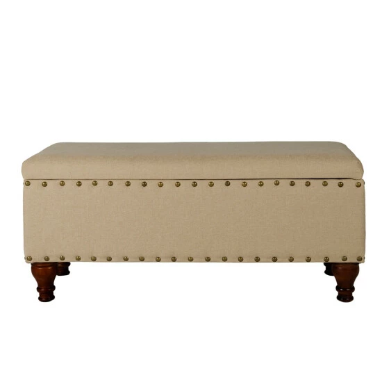 Hot Sale β Copper Grove Muscari Upholstered Storage Bench With Nailhead Trim Orange And Cream Medallion π - Image 5