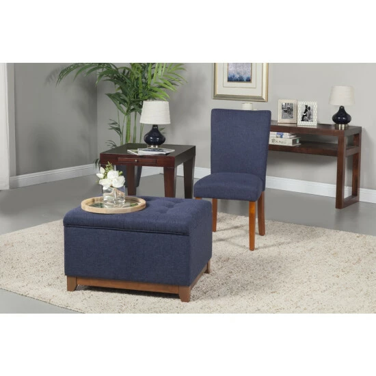 Cheap βοΈ Copper Grove Sororia Navy Textured Storage Ottoman π₯° - Image 3