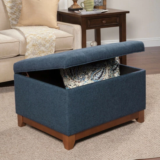 Cheap βοΈ Copper Grove Sororia Navy Textured Storage Ottoman π₯° - Image 6