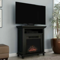 Wholesale ⭐ Copper Grove Siavonga Electric Fireplace TV Stand With Faux Logs And LED Flames - 27 X 12.4 X 29 - 27 X 12.4 X 29 Black 🔥