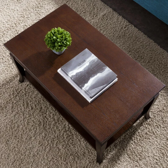 Brand new 𧨠Copper Grove Bodkin Traditional Wood Coffee Table Brown β - Image 6