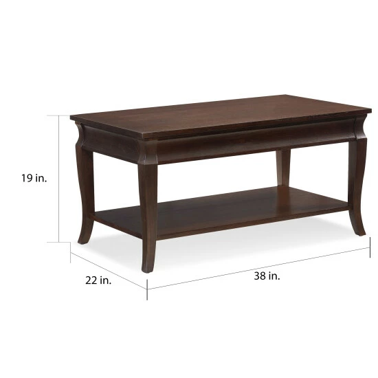 Brand new 𧨠Copper Grove Bodkin Traditional Wood Coffee Table Brown β - Image 8