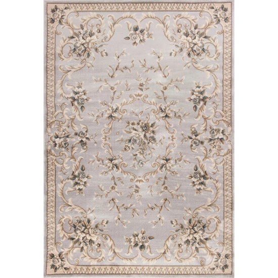 Brand new 𧨠Copper Grove Gmunden Classic Floral Area Rug Light Grey βοΈ - Image 3