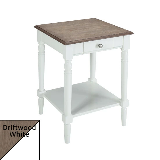 New π₯° Copper Grove Lantana 1 Drawer End Table With Shelf Dark Walnut/white π― - Image 4