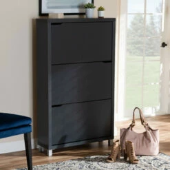 Cheap ✨ Copper Grove Zdolbuniv Dark Grey 👟 Shoe Cabinet With 6 Fold ✨