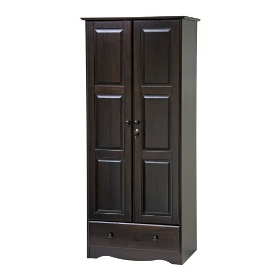 Cheapest π€© Copper Grove Caddo 100% Solid Wood Flexible Wardrobe Armoire Mocha β - Image 4