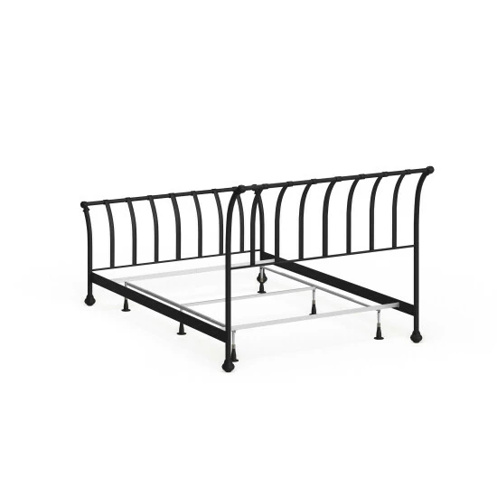 Discount βοΈ Copper Grove Lotus Black Metal Full Bed Without Rails β