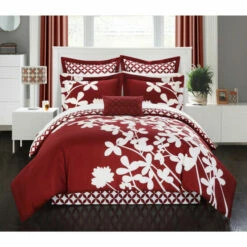 New 🌟 Copper Grove Pando Red Reversible 7-piece Comforter Set 👍