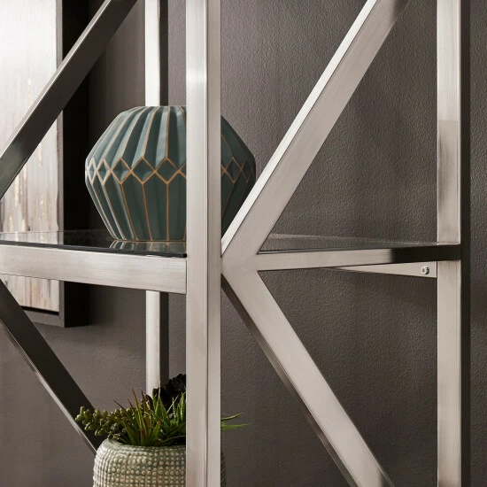 Flash Sale π Copper Grove Valkeakoski Brushed Nickel Bookcase βοΈ - Image 2