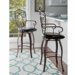 Best deal 🎁 Copper Grove Grigoriopol Metal Bar Stool With Dark Brown Vinyl Seating 🌟