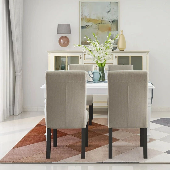 Hot Sale π Copper Grove Elorza Tan Upholstered Solid Wood Armless Accent Chairs (Set Of 2) - 18.5 X 18 X 36 β€οΈ - Image 3