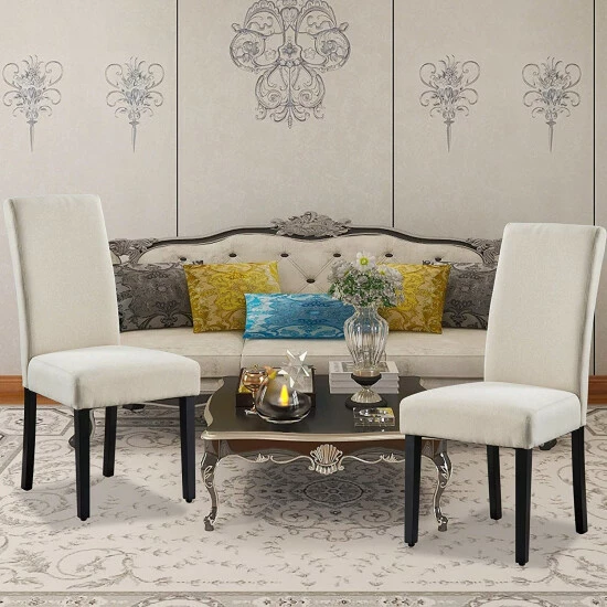 Hot Sale π Copper Grove Elorza Tan Upholstered Solid Wood Armless Accent Chairs (Set Of 2) - 18.5 X 18 X 36 β€οΈ - Image 7