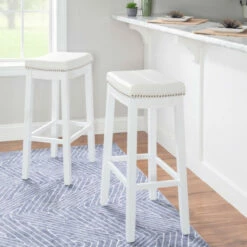 Best Sale 😉 Copper Grove Willamette Upholstered Bar Stool White 👏