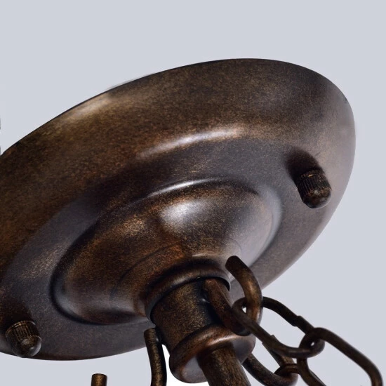 Flash Sale βοΈ Copper Grove Antique Copper Glass Lantern Flush Mount Chandelier π - Image 5