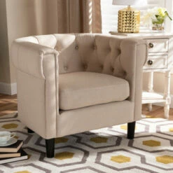 Top 10 🔔 Copper Grove Lyman Traditional Tufted Chesterfield Armchair Grey 🧨