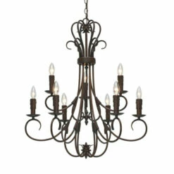 Best Pirce π₯ Copper Grove Nicosia 2-tier Steel 9-light Candelabra Chandelier π