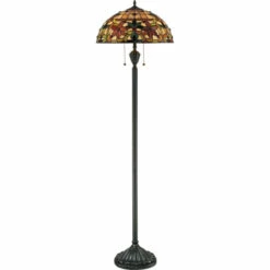 Hot Sale ✔️ Copper Grove Copeland 2-light Tiffany-style Glass And Vintage Bronze Floor Lamp ✔️
