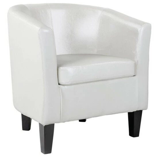 Cheapest π Copper Grove Arisaig Bonded Leather Tub Chair White π - Image 5
