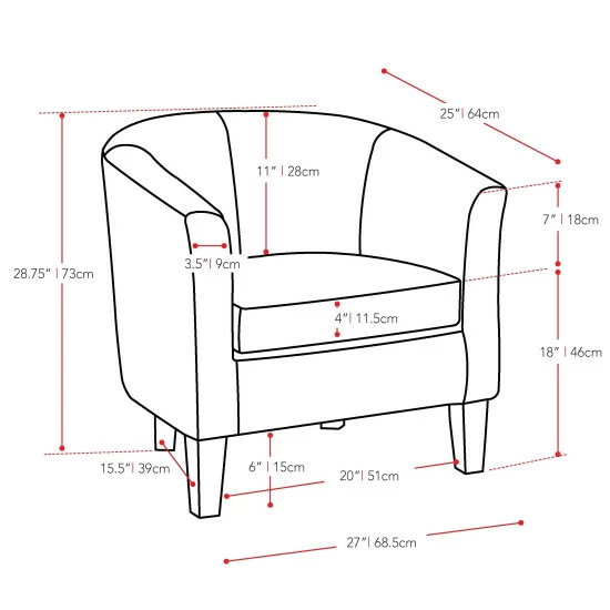 Cheapest π Copper Grove Arisaig Bonded Leather Tub Chair White π - Image 7