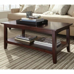 Deals 👍 Copper Grove Daintree 42-inch Wood Coffee Table With Shelf Cherry 👍