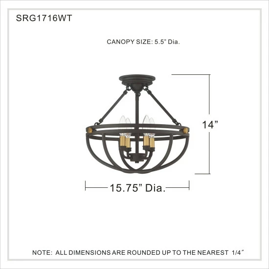 Wholesale β Copper Grove Shirin 4-light Bronze Semi-flush Mount π - Image 7