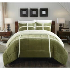 Top 10 β Copper Grove Bienville Green Mink Sherpa Lined 3-piece Comforter Set π€©
