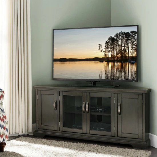 Discount π Copper Grove Janie Grey Oak 57-inch Corner Entertainment TV Console - N/a π₯