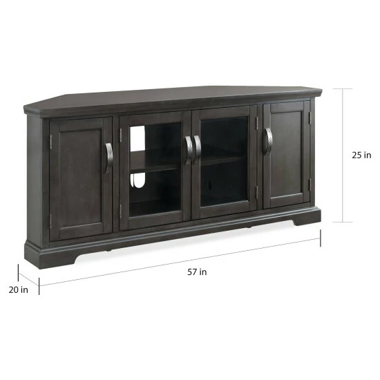 Discount π Copper Grove Janie Grey Oak 57-inch Corner Entertainment TV Console - N/a π₯ - Image 6