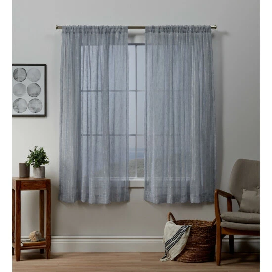 Wholesale β€οΈ Copper Grove Svilengrad Sheer Rod Pocket Top Curtain Panel Pair White π