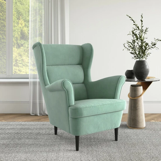 New π₯° Copper Grove Novalee Tapered Wingback Arm Chair Silver Multi Floral π - Image 2