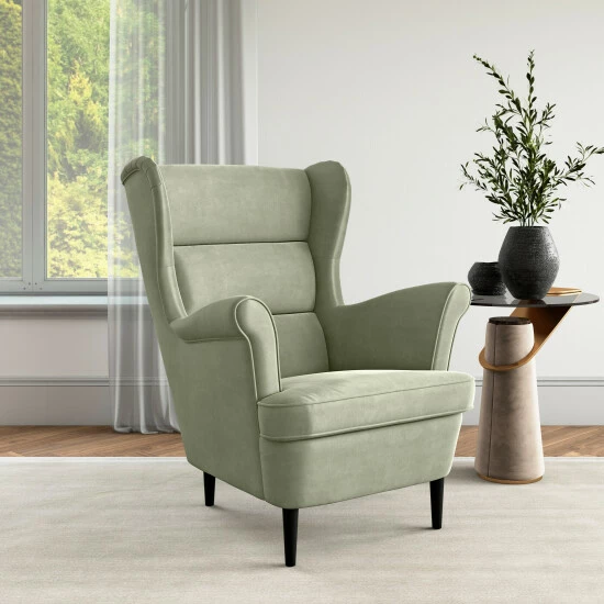 New π₯° Copper Grove Novalee Tapered Wingback Arm Chair Silver Multi Floral π - Image 3