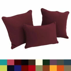 Outlet 🔔 Copper Grove Twill 3-Piece Throw Pillow Set Ruby Red 👏