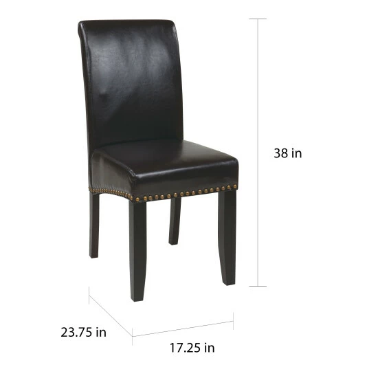 Outlet β Copper Grove Five Bridge Eco Parsons Faux Leather Nailhead Chair Cream Faux Leather π - Image 6