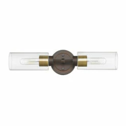 New ⌛ Copper Grove Goris 2-light Bronze And Brass Vanity/ Sconce Light 👍