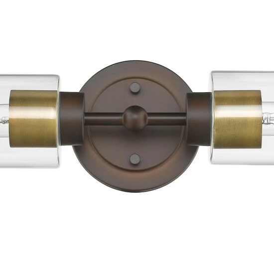 New β Copper Grove Goris 2-light Bronze And Brass Vanity/ Sconce Light π - Image 3